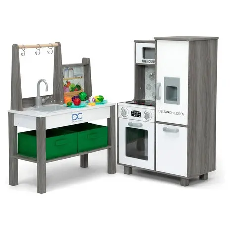 Delta Children Gourmet All-In-One Corner Play Kitchen With Accessories 1