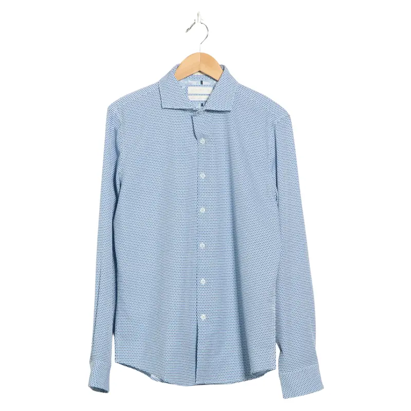Denim & Flower Men's Geo Tech Long Sleeve Shirt 1