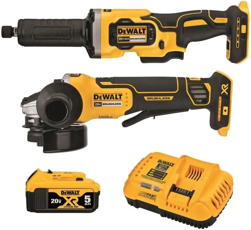 Dewalt 20V Max Xr Brushless Cordless 2-Tool Grinder Kit 1