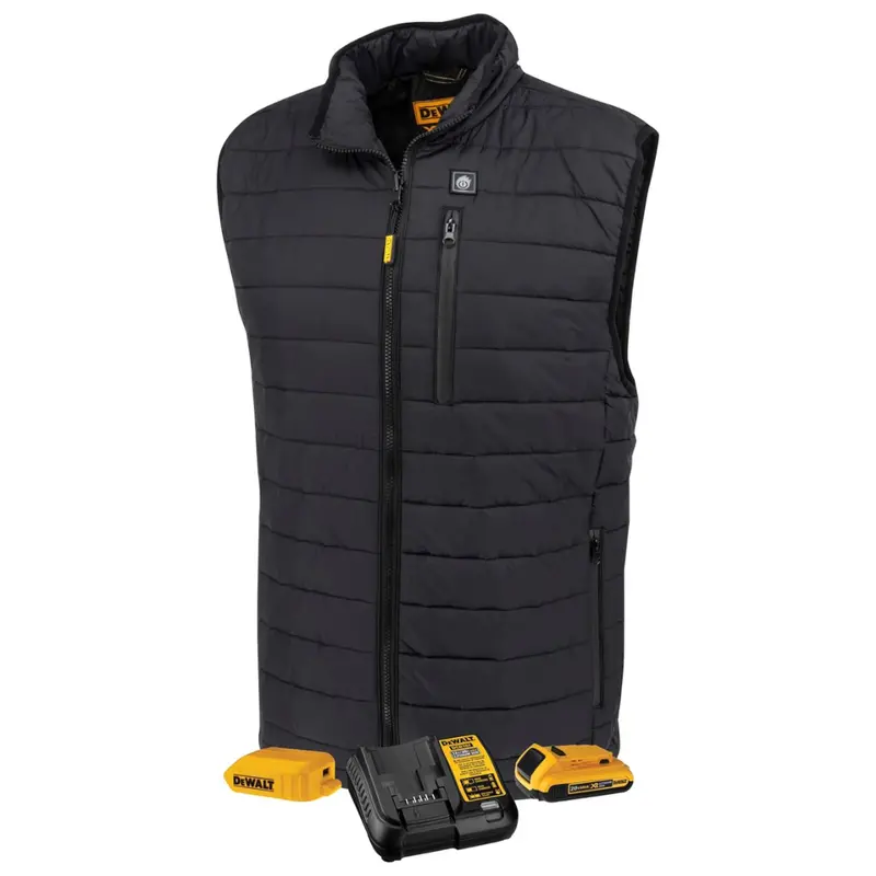 Dewalt Dchv095bd1 Cold Weather Men's Heated Puffer Vest Kit With Battery 1