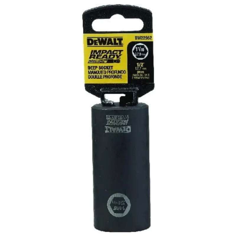 Dewalt Dw22952 1-1/16" Impact Ready Deep Socket For 1/2" Drive 1