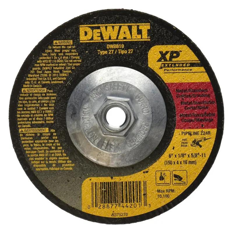 Dewalt Dw8819 6" By 1/8" By 5/8"-11 Xp Grinding Wheel 1