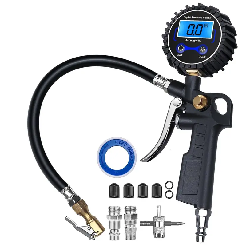 Digitpro 3-250 Psi Digital Tire Pressure Gauge With Inflator 1