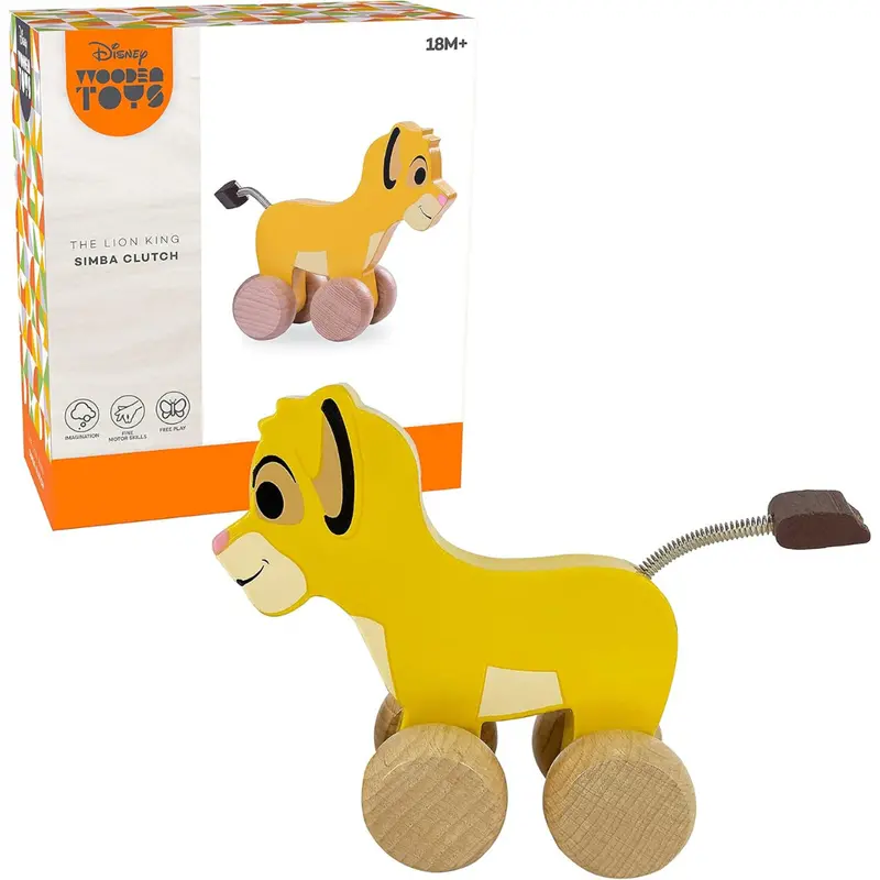 Disney 6.5" The Lion King Simba Clutch Wooden Toy 1
