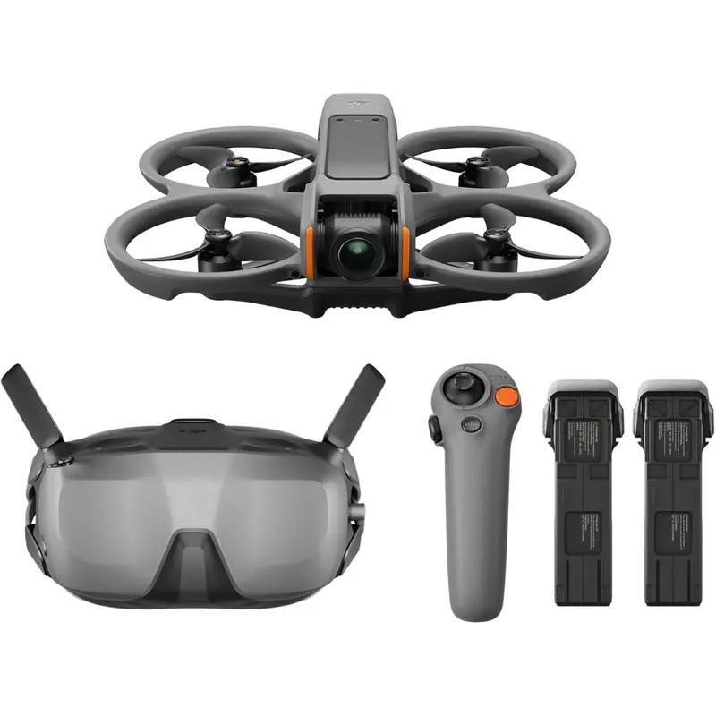 Dji Avata 2 Fly Smart Combo Camera Drone W/ 3 Batteries, Goggles N3 & Rc Motion 3 1