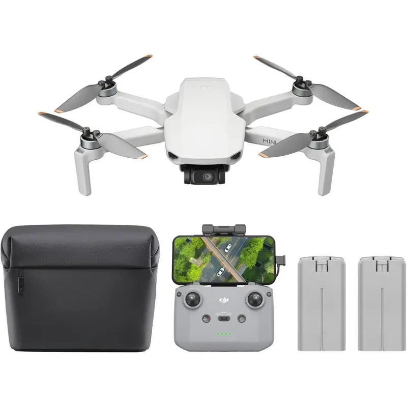 Dji Mini 4K Camera Drone Combo W/ 2 Batteries & Rc-N1c Controller 1