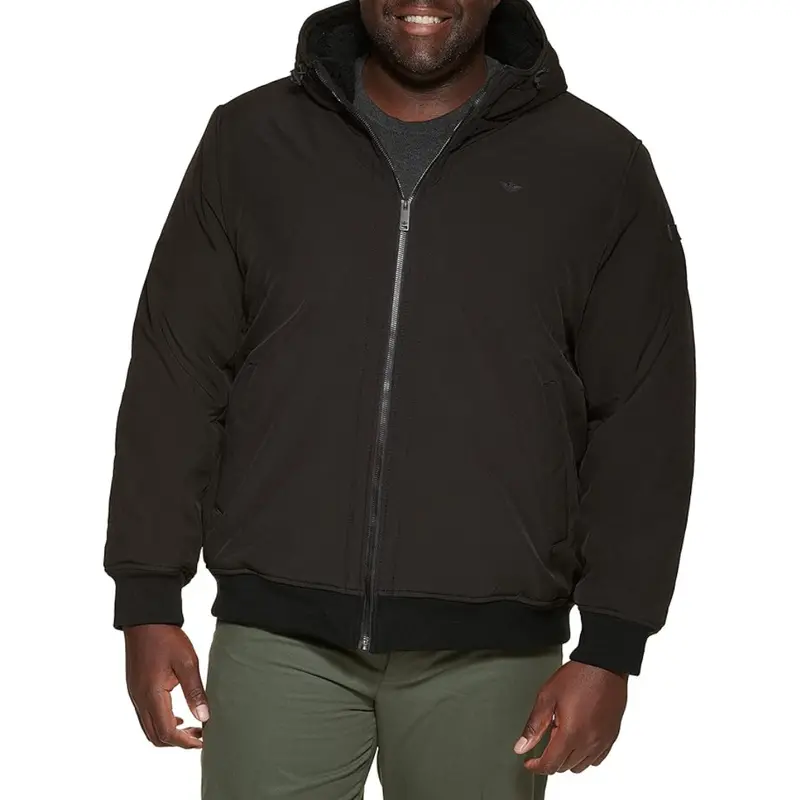 Dockers Men's Softshell Sherpa Lined Bomber Jacket 1