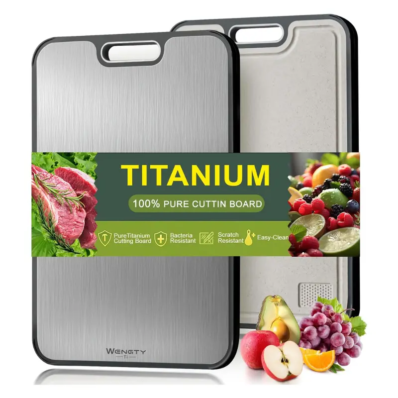 Double Sided Food Grade Titanium Cutting Board 1