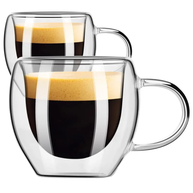 Double Walled Espresso Cups Set Of 2 1