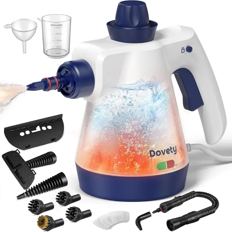 Dovety Pressurized Handheld Steam Cleaner W/ 12-Piece Accessories 1