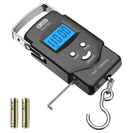 Dr.Meter Luggage Scale Fishing Gear Backlit Lcd Display With Built-In Measuring Tape 1