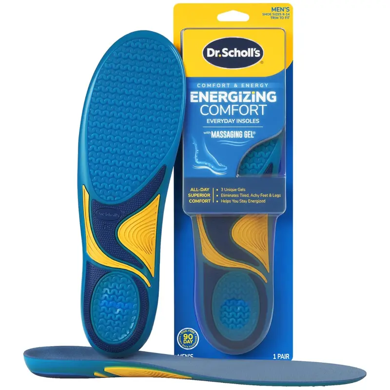 Dr. Scholl's Energizing Comfort Massaging Gel Men's Advanced Insoles 1