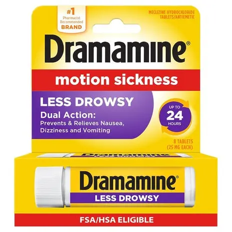 Dramamine Less Drowsy Motion Sickness Travel Vial 1