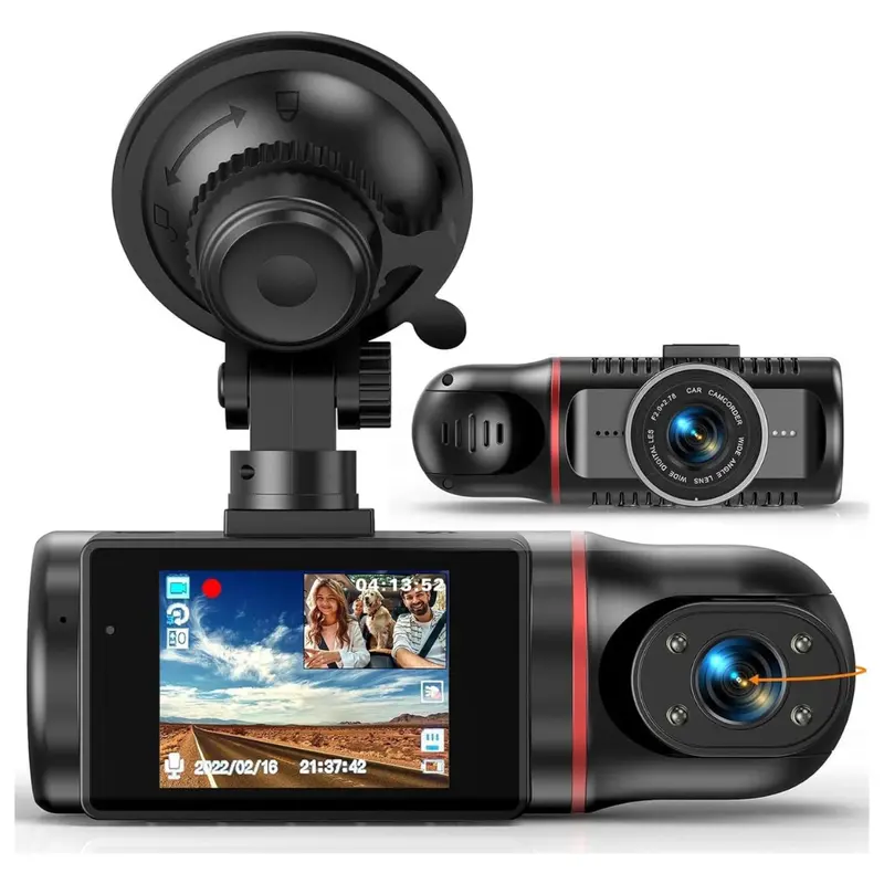 Dual 1080P Car Dash Camera With Ir Night Vision 1