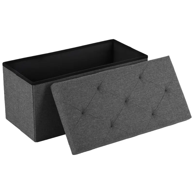 Dumos 30" Foldable Storage Ottoman Bench, Support 660Lbs 1