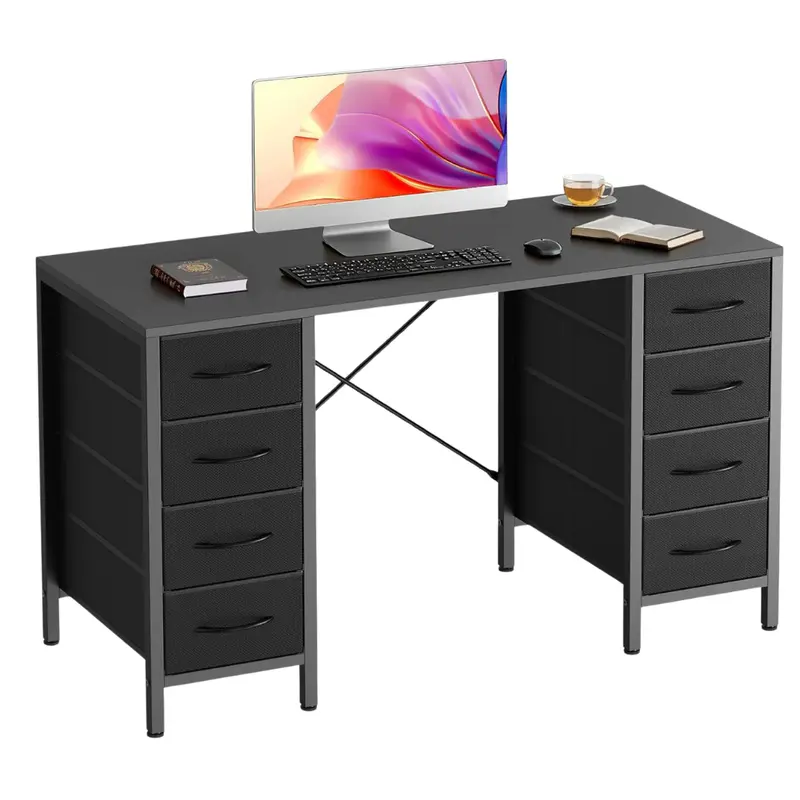Dumos 47" Computer Desk With 8 Fabric Drawers 1