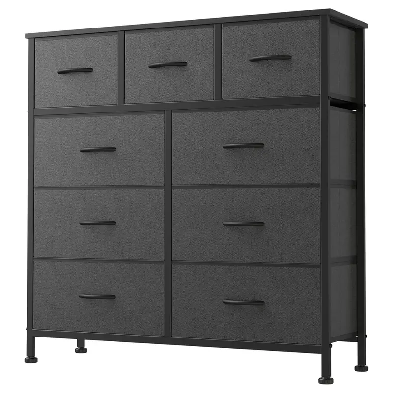 Dumos 9 Drawer Modern Fabric Storage Organizer Dresser 1