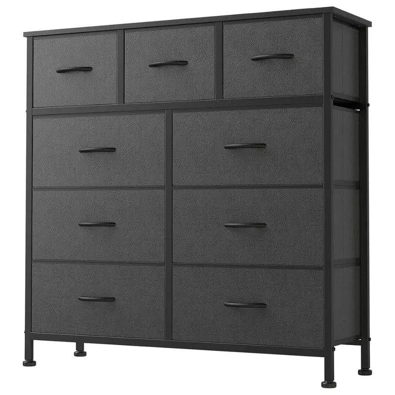Dumos 9 Drawer Modern Fabric Storage Organizer Dresser 1