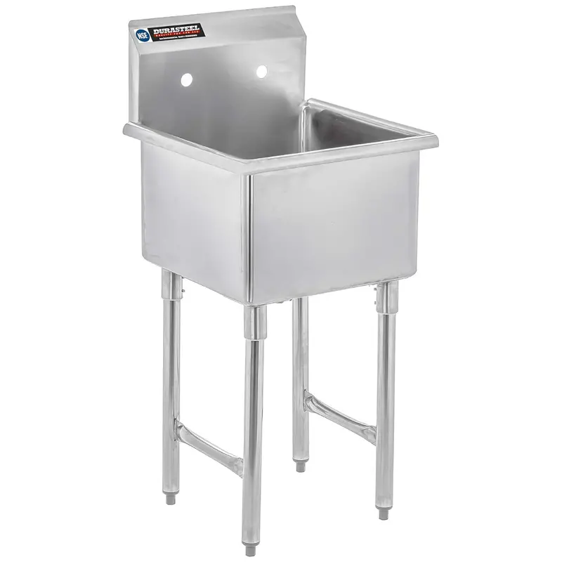Durasteel 304 Commercial Stainless Steel Utility Sink ( 18 X 18 X 13" Deep) 1