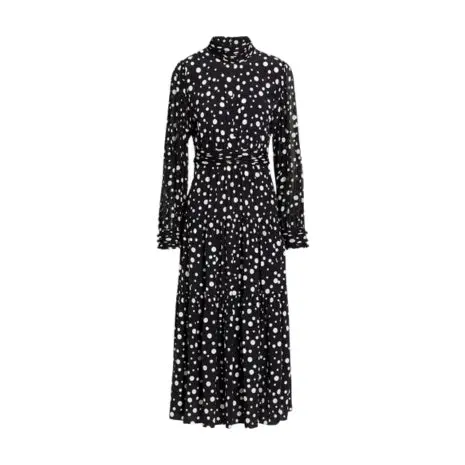 Dvf Polka-Dot Crepe De Chine Midi Dress 1
