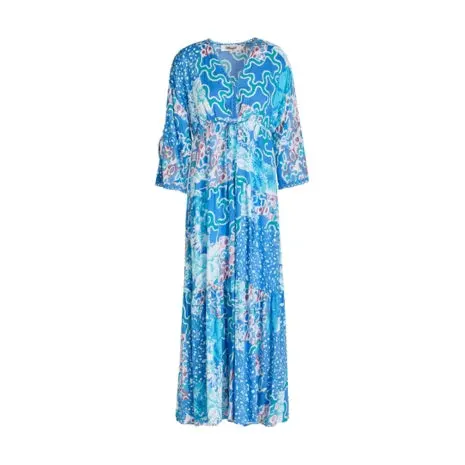 Dvf Printed Woven Midi Dress 1