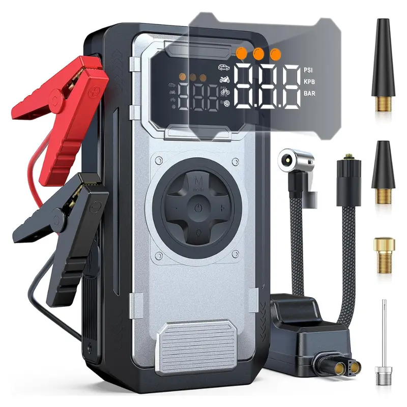 Dyeetic 5000A Portable Car Jump Starter With Air Compressor 1