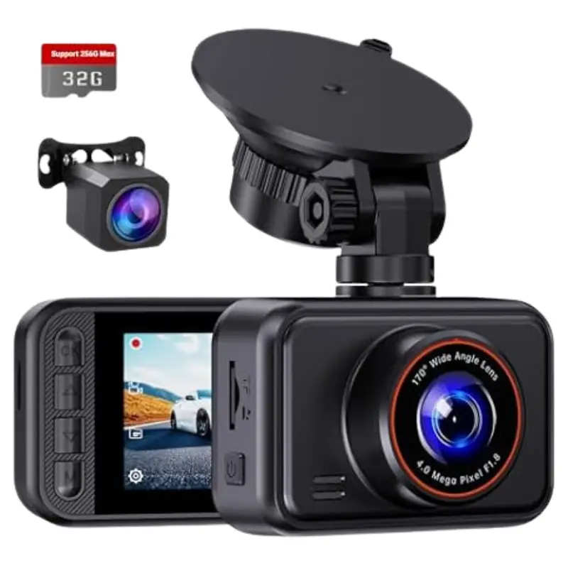 E-Yeeger 2.5K Dual Front And Rear Dash Camera For Cars 1