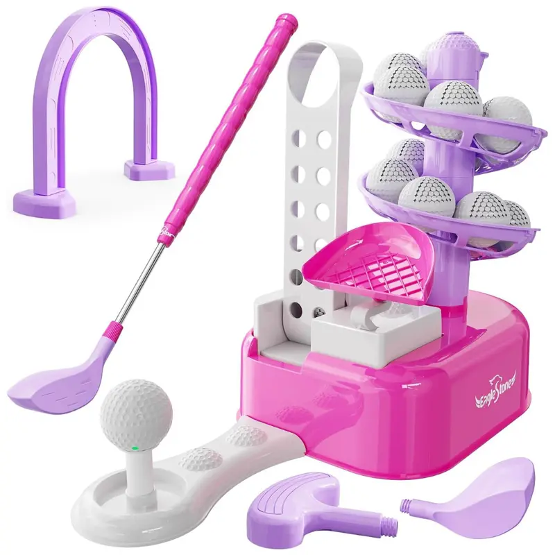 Eaglestone Pink Toddler Golf Club Toy Set W/ Left & Right-Handed Clubs 1