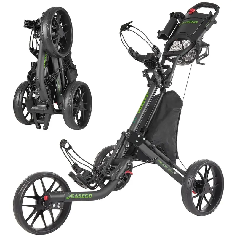 Easego Golf Push Cart 3 Wheel Foldable Golf Bag Cart (2 Colors) 1