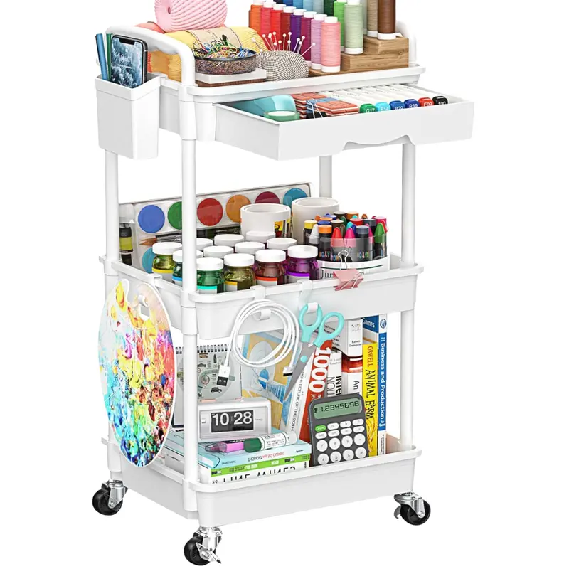 Easesky 3-Tier Multifunctional Rolling Utility Storage Organizer Cart 1