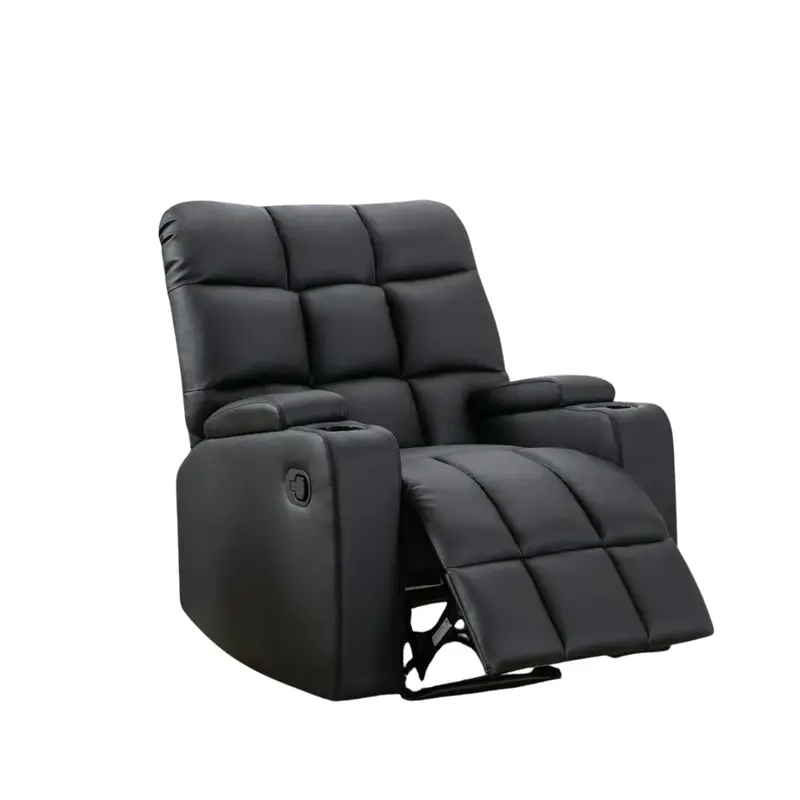 Ebern Designs 33.5" Wide Faux Leather Manual Release Recliner 1