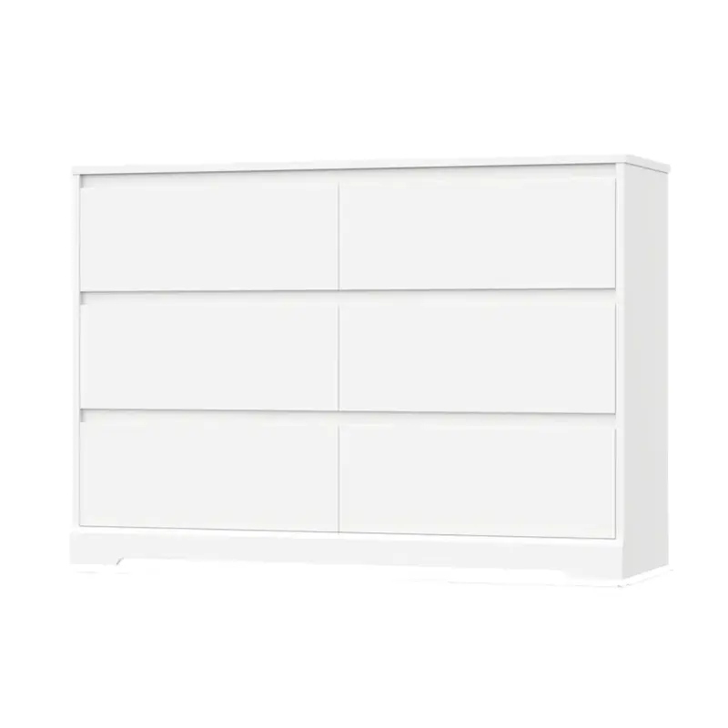 Ebern Designs 6 Drawer 47.2" W Wood Modern Double Dresser 1