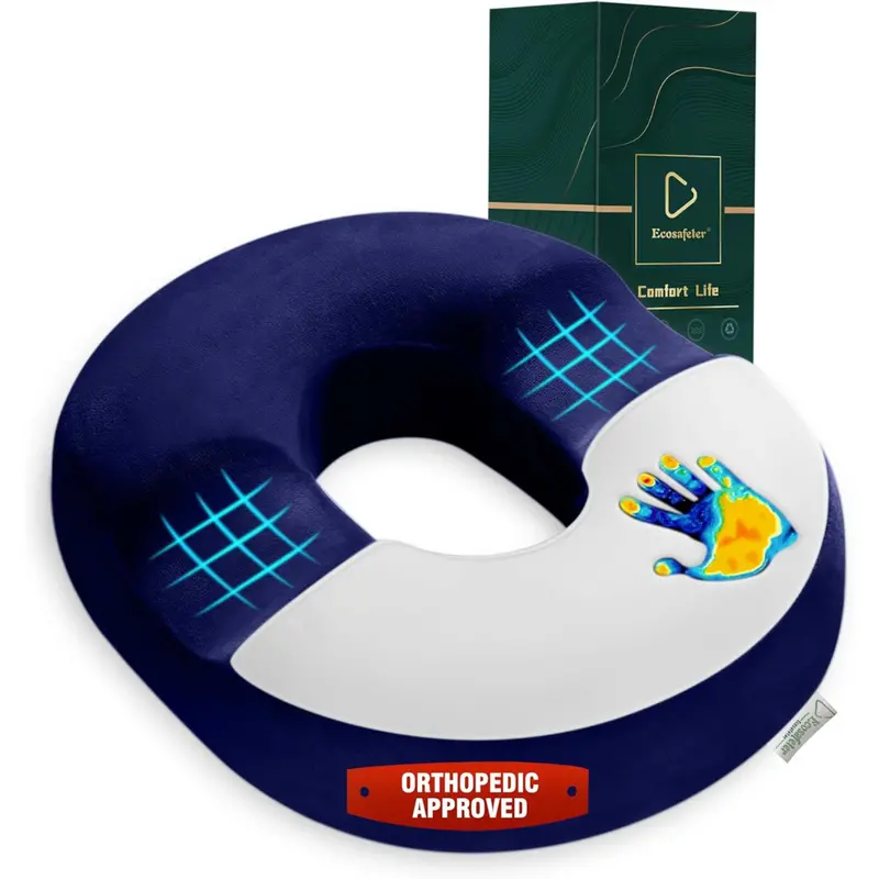 Ecosafeter Donut Cushion Memory Foam Hemorrhoids Cushion 1