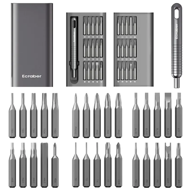 Ecraber 34-In-1 Mini Electric Precision Screwdriver Sets 1