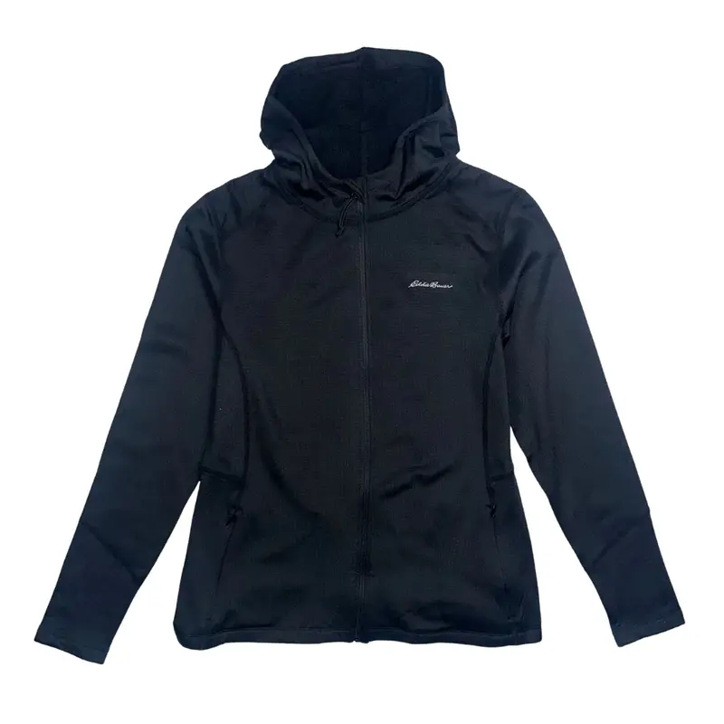 Eddie Bauer Women's Mini Grid Fleece Jacket (Black) 1