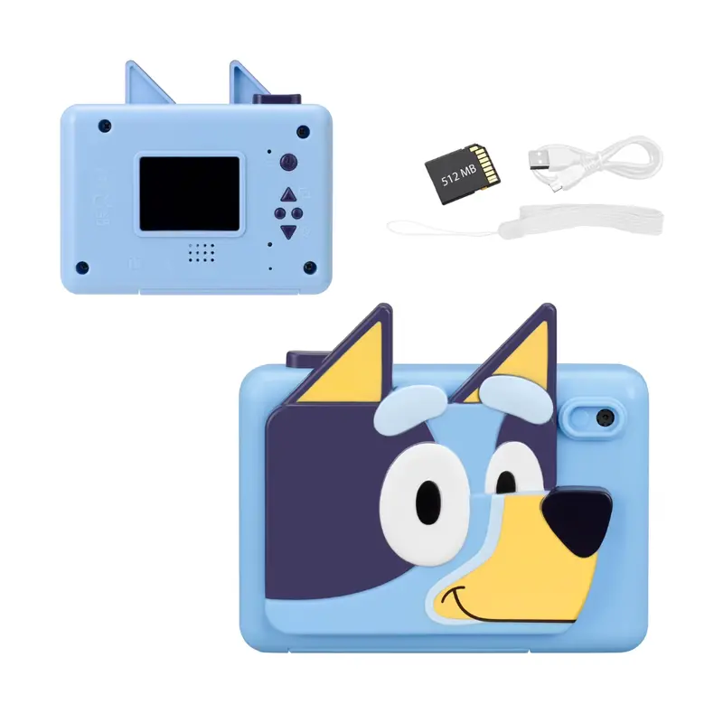 Ekids Bluey Kids Digital Camera With Built-In Stickers & Sd Card 1