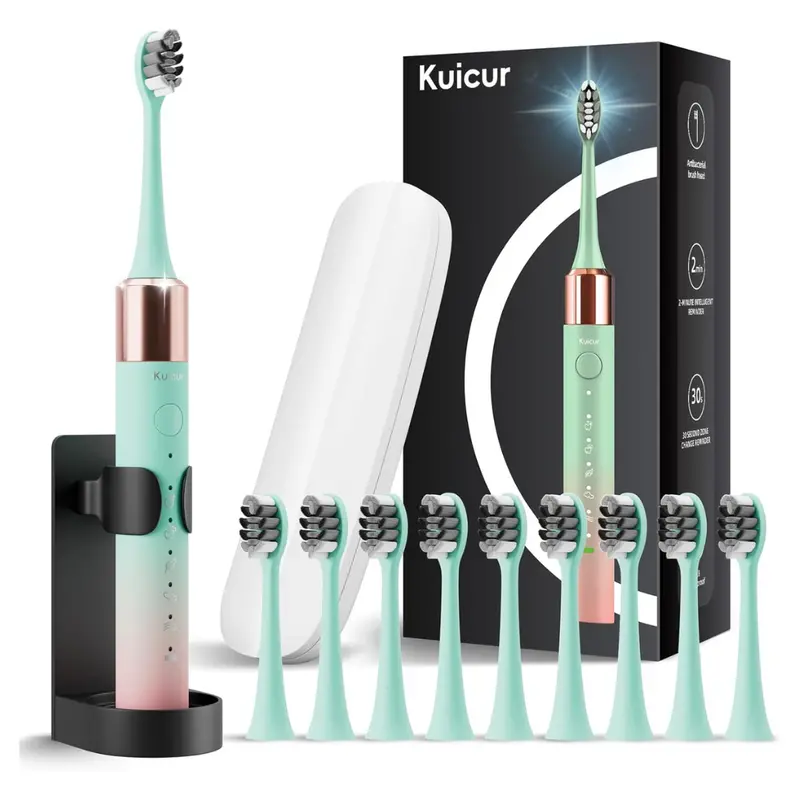 Electric 5-Modes Deep Soft Toothbrush W/ 10 Brush Heads 1