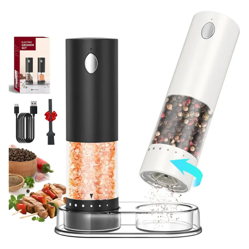 Electric Automatic Salt And Pepper Grinder Set 1