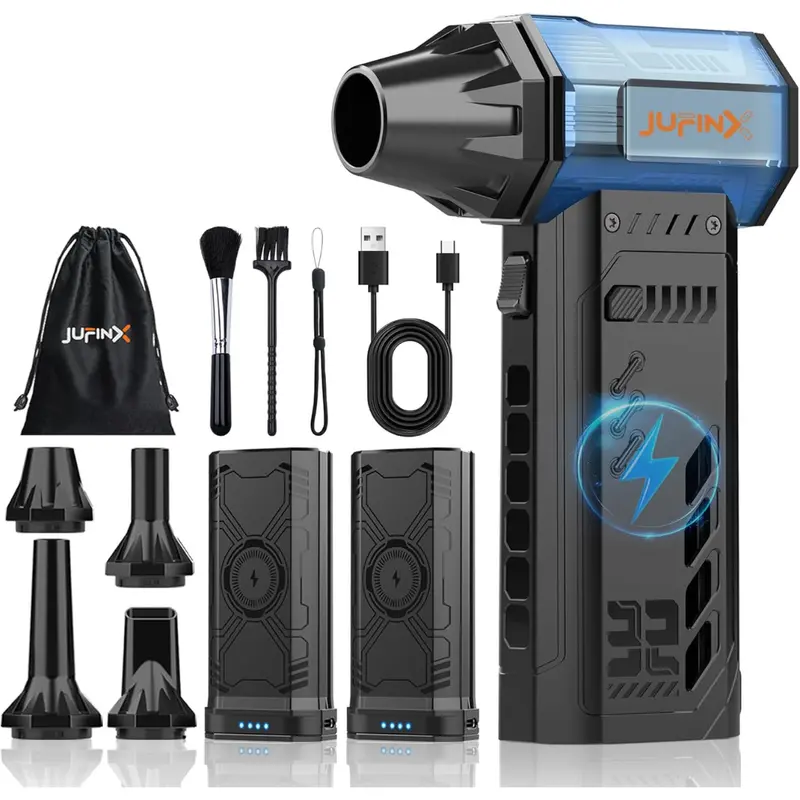 Electric Compressed Air Duster With 2 Replaceable Batteries 1