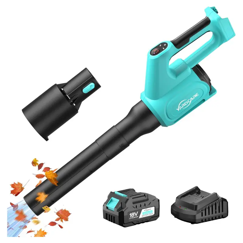Electric Cordless Leaf Blower W/ 4.0Ah Battery & Fast Charger 1
