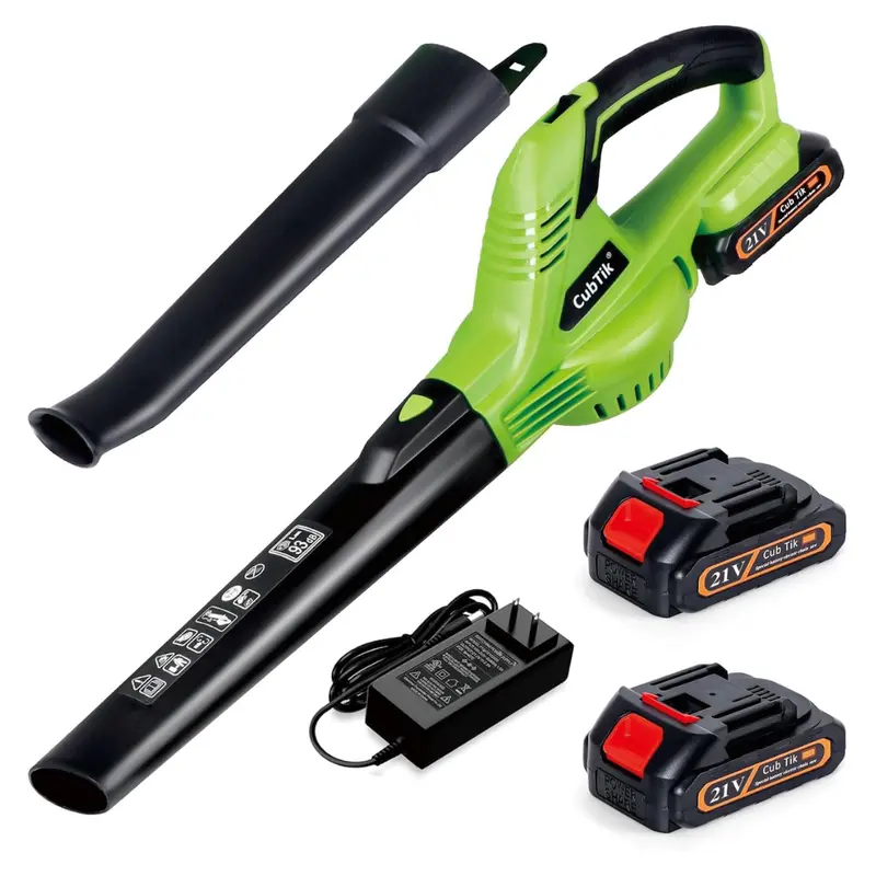 Electric Cordless Leaf Blower With 2X2.0Ah Batteries And Charger 1