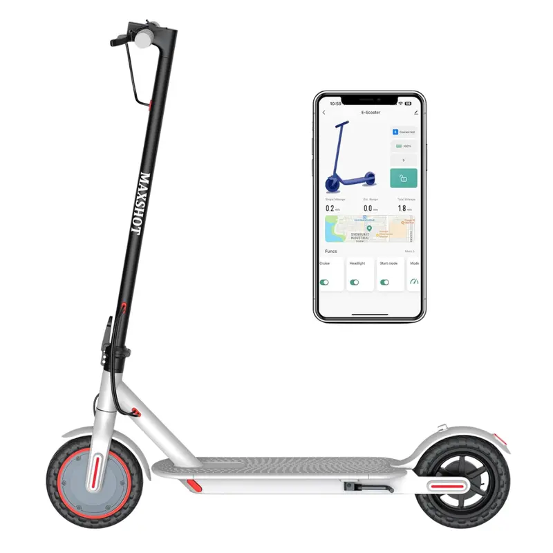 Electric Folding Scooter With Dual Suspension 1