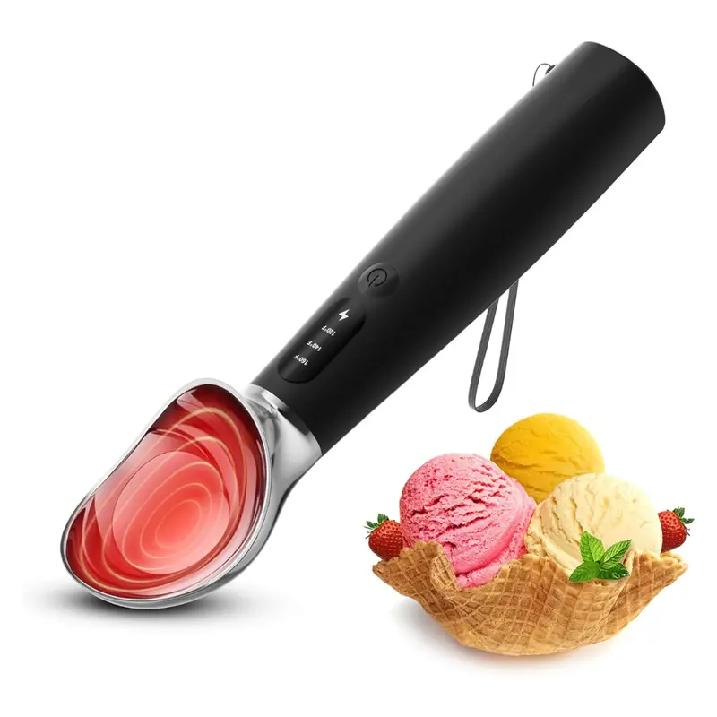 Electric Heated Ipx7 Waterproof Ice Cream Scoop W/ 3-Level Fast Heating 1