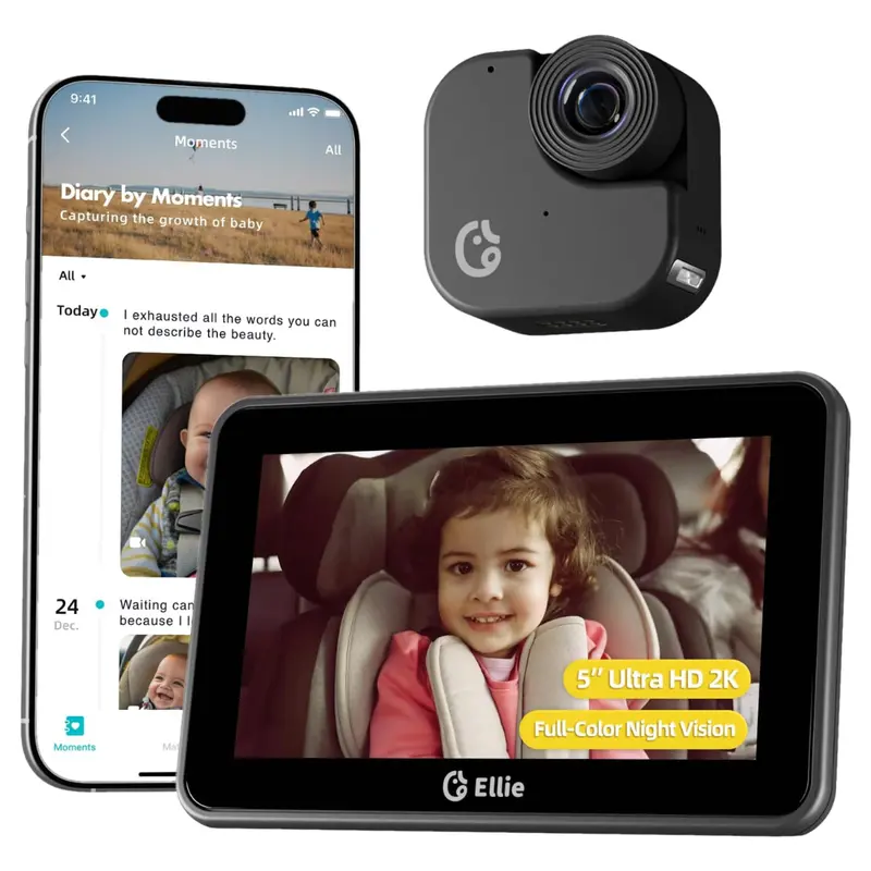 Ellie Baby Pro 2K Uhd Backseat Monitor With Color Night Vision 1