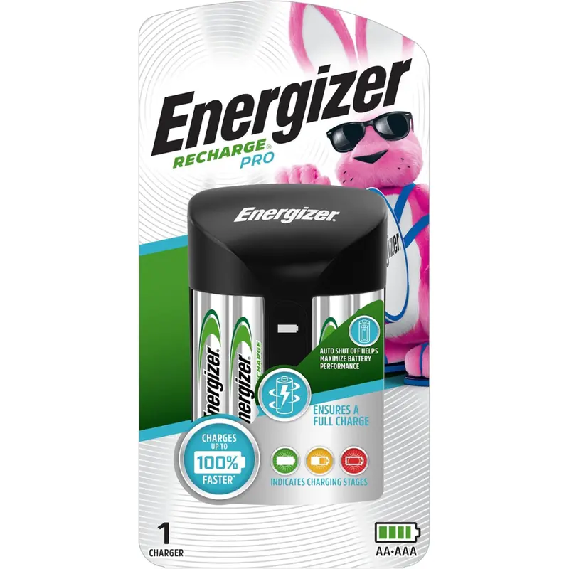 Energizer Recharge Pro Aa & Aaa Battery Charger W/ 4 Aa Batteries 1