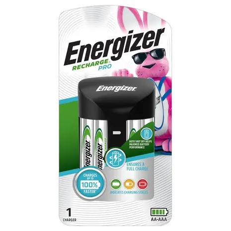 Energizer Recharge Pro Rechargeable Battery Charger With 4 Nimh Aa Batteries 1