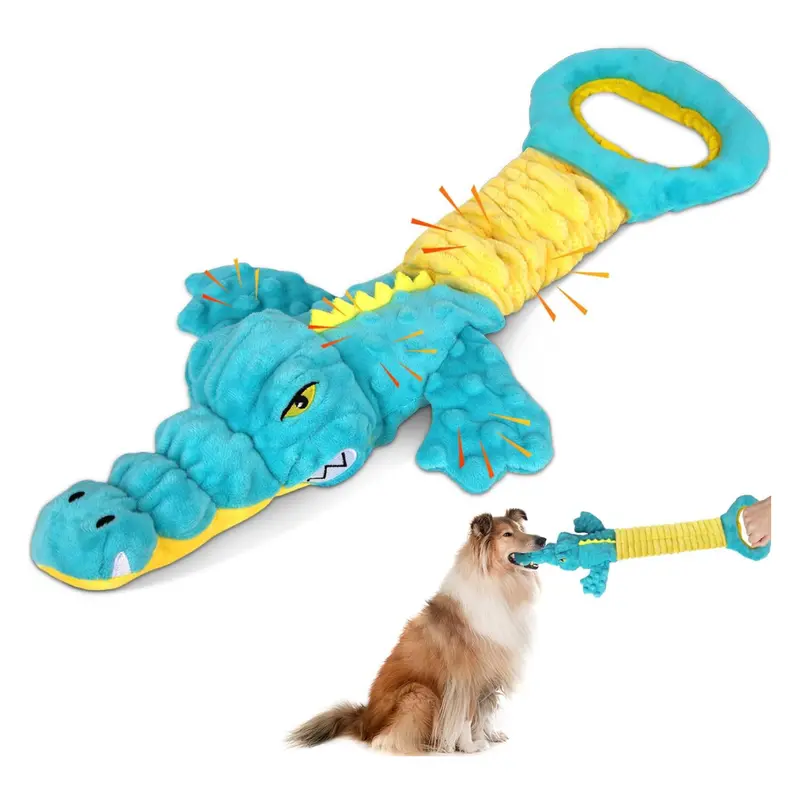 Eneston 18.5" Plush Stretch Alligator Dog Toy 1