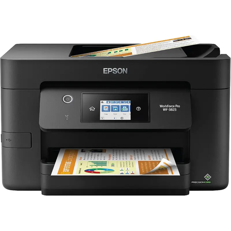 Epson Workforce Pro Wf-3823 Wireless Network Color Inkjet 4-In-1 Printer 1