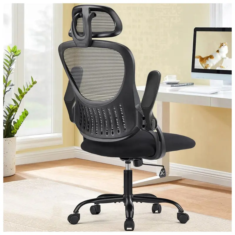 Ergonomic High Back Office Chair W/ Adjustable Headrests 1