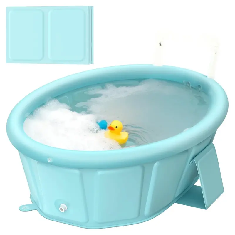 Extra Stable Infant Bath Tub With Inflatable Top Edge 1